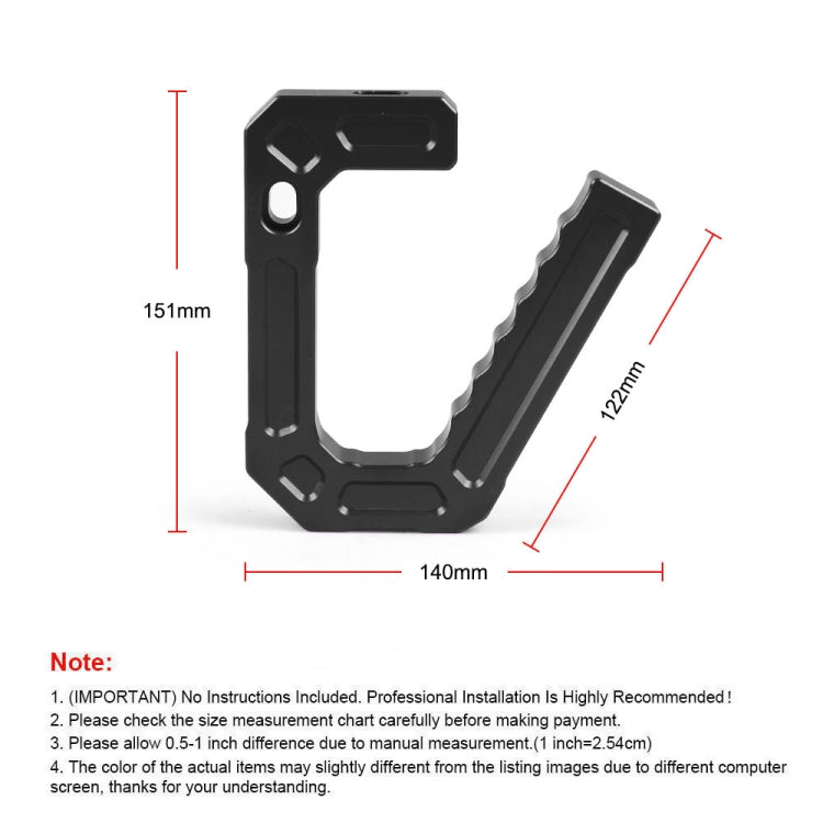 For Jeep Wrangler JK 2007-2018 Car Modification Aluminum Interior Handle(Red)