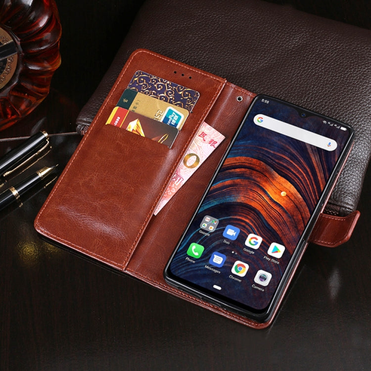 For Ulefone Armor 7 idewei Crazy Horse Texture Horizontal Flip Leather Case with Holder & Card Slots & Wallet(Rose Red)