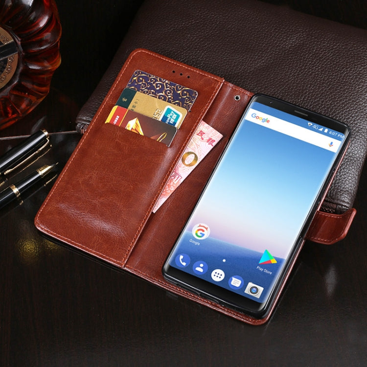 For Ulefone MIX 2 idewei Crazy Horse Texture Horizontal Flip Leather Case with Holder & Card Slots & Wallet(Yellow)