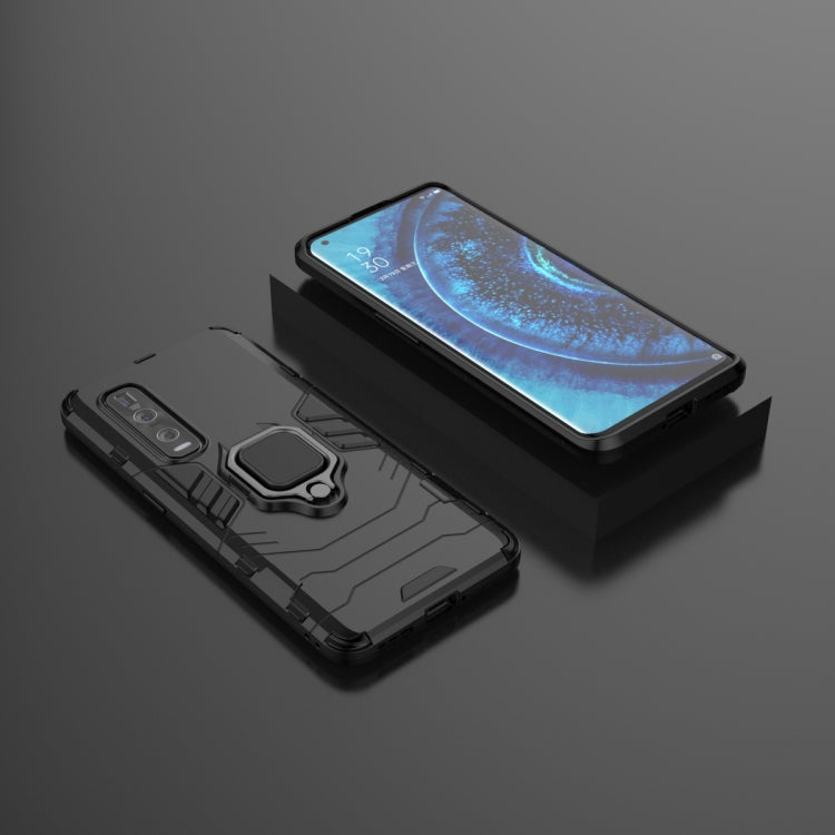 For OPPO Find X2 Pro PC + TPU Shockproof Protective Case with Magnetic Ring Holder(Black) - OPPO Cases by PMC TechLife | Online Shopping South Africa | PMC TechLife | Buy Now Pay Later Mobicred