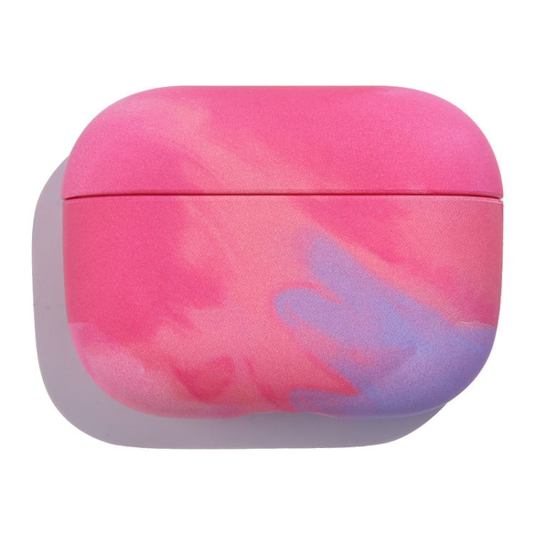 For AirPods 1 / 2 Ink Painting Water Sticker PC Earphone Case(Ink Rose Red)
