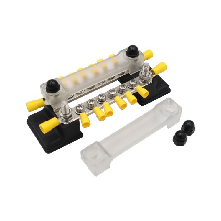 CP-3052 150A 12-48V RV Yacht Double-row 6-way Busbar with 16pcs Terminals(Black) - Booster Cable & Clip by PMC TechLife | Online Shopping South Africa | PMC TechLife | Buy Now Pay Later Mobicred