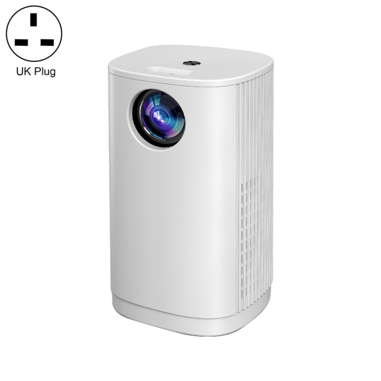 T1 480x360 800 Lumens Portable Mini LED Projector, Specification:UK Plug(White)