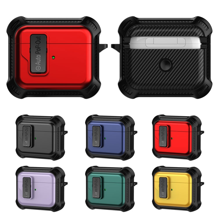 For AirPods 3 Signal Flag Wireless Earphones Case with Security Lock(Blue)