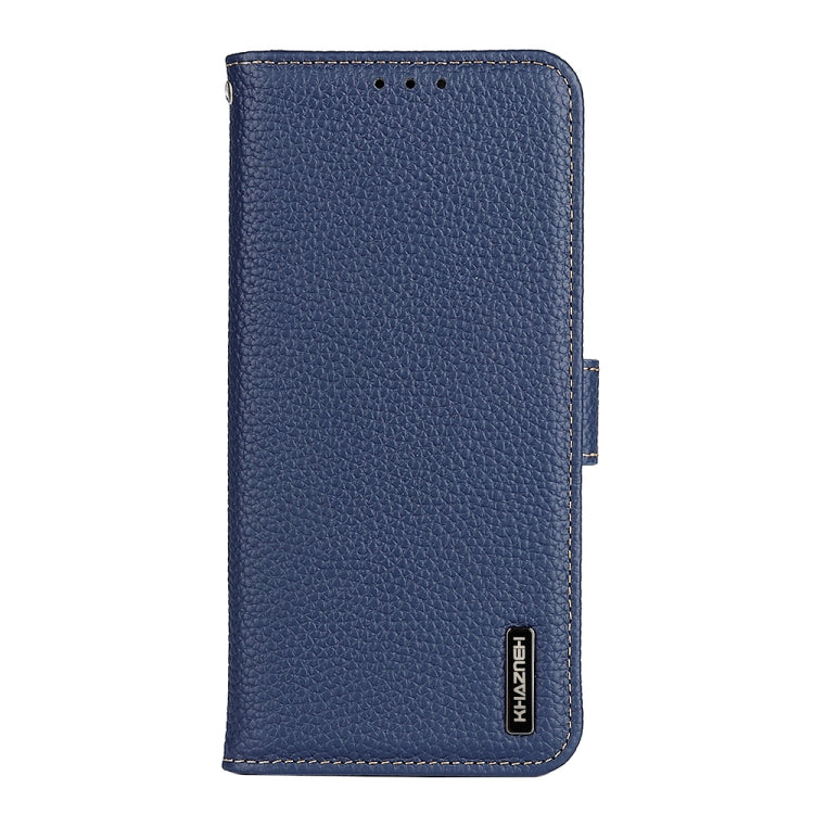 For Sony Xperia 1 IV KHAZNEH Litchi Genuine Leather Phone Case(Blue)