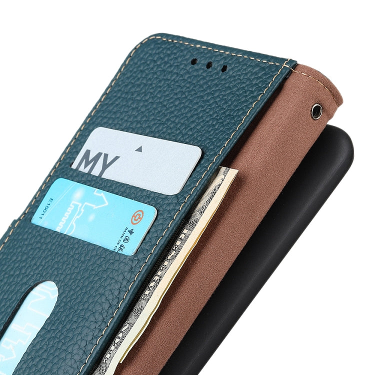 For Sony Xperia 10 IV KHAZNEH Litchi Genuine Leather Phone Case(Green) - Sony Cases by PMC TechLife | Online Shopping South Africa | PMC TechLife | Buy Now Pay Later Mobicred