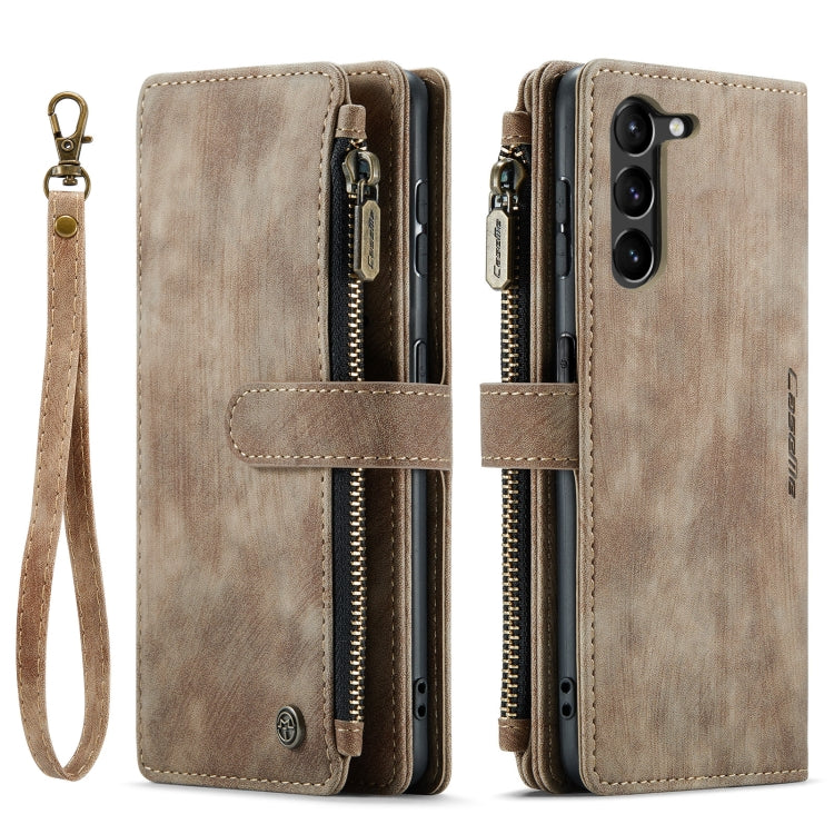 For Samsung Galaxy S23 5G CaseMe C30 Multifunctional Leather Phone Case(Brown)