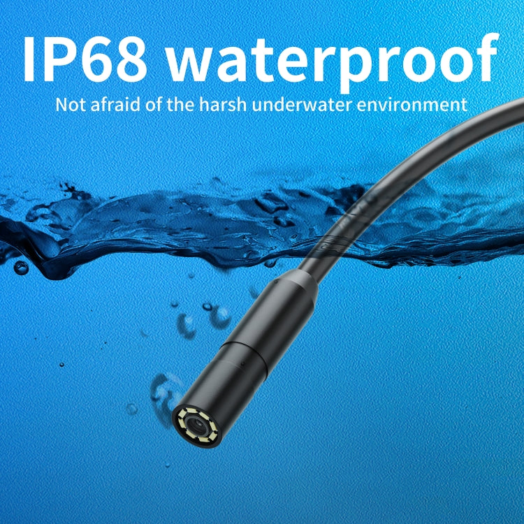 AN112 IP68 8LEDS 8mm Industrial Videoscope for iPhone 8 Pin, Length:3.5m Hard Line