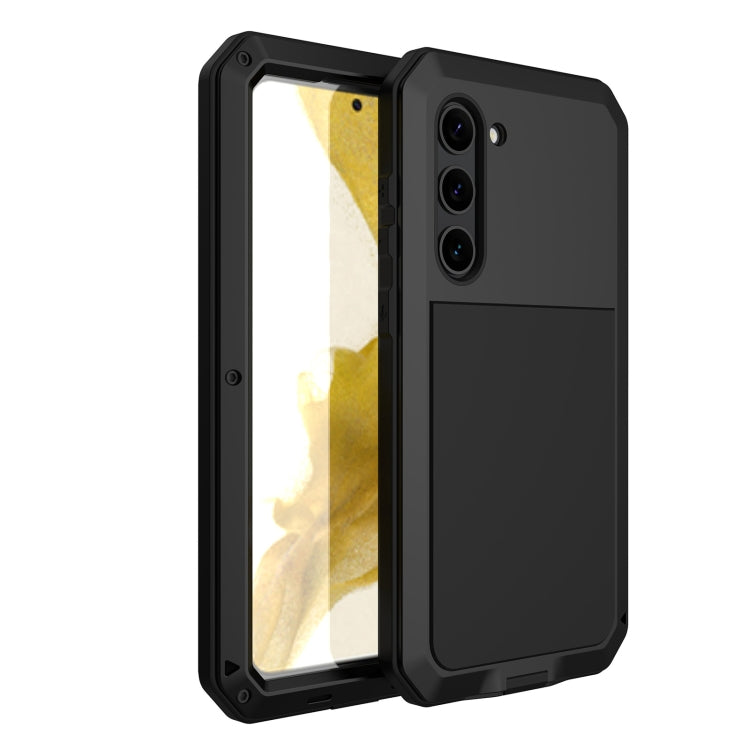 For Samsung Galaxy S23 5G RedPepper 360 Full Body Rugged Metal Life Water-resistant Phone Case(Black)