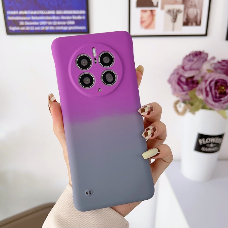For Huawei Mate 50 Frameless Skin Feel Gradient Phone Case(Dark Purple Grey)