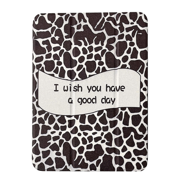 Magnetic Detachable Painted Tablet Leather Case For iPad Air 11 2024 / iPad Pro 11 2022 / 2021 / 2020 / 2018(Black and White Spots)