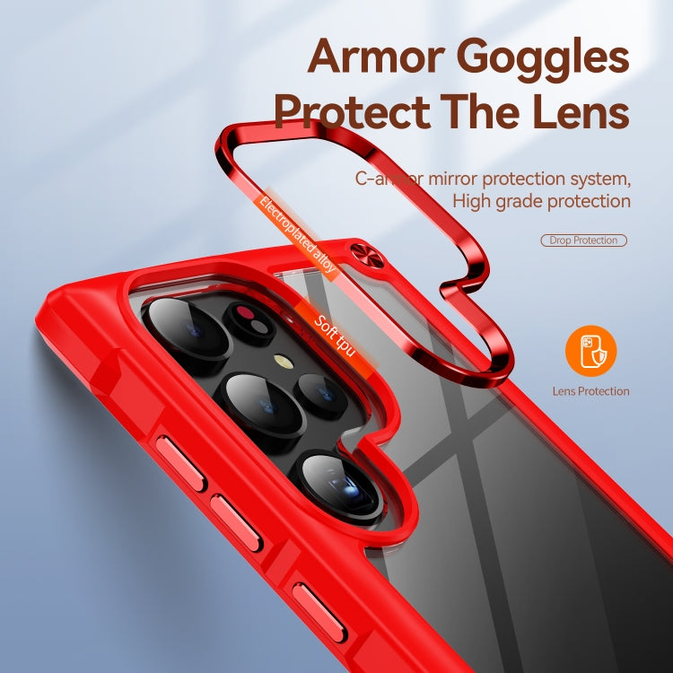 For Samsung Galaxy S24 Ultra 5G TPU + PC Lens Protection Phone Case(Red) - Galaxy S24 Ultra 5G Cases by PMC TechLife | Online Shopping South Africa | PMC TechLife