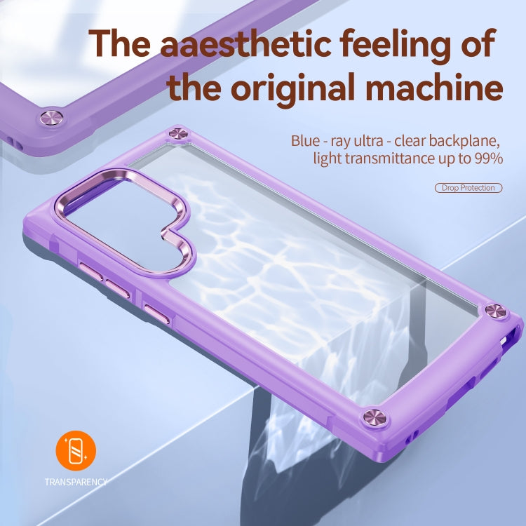 For Samsung Galaxy S24 Ultra 5G TPU + PC Lens Protection Phone Case(Purple)