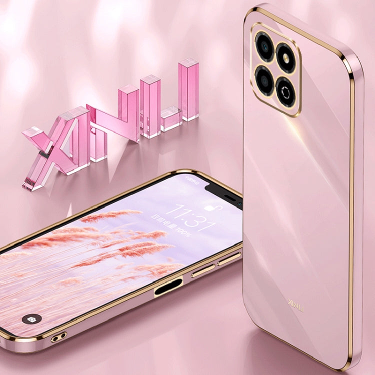 For Honor X8a 2023 XINLI Straight Edge 6D Electroplate TPU Phone Case(White) - free shipping - PMC TechLife - Order now!