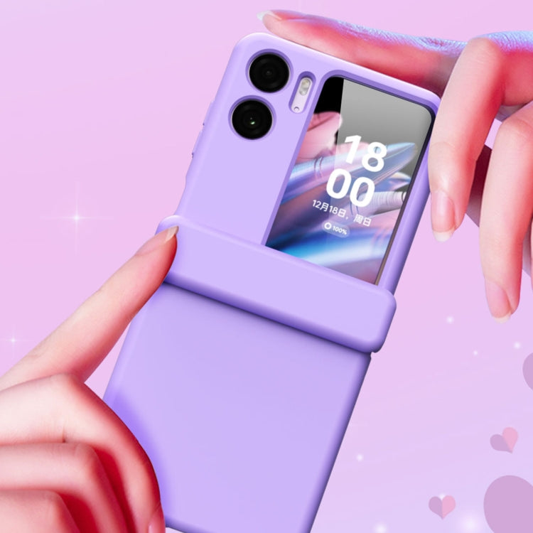 For OPPO Find N2 Flip Macaron Magnetic Ring Three-piece Phone Case with Protective Film(Transparent) - Find N2 Flip Cases by PMC TechLife | Online Shopping South Africa | PMC TechLife