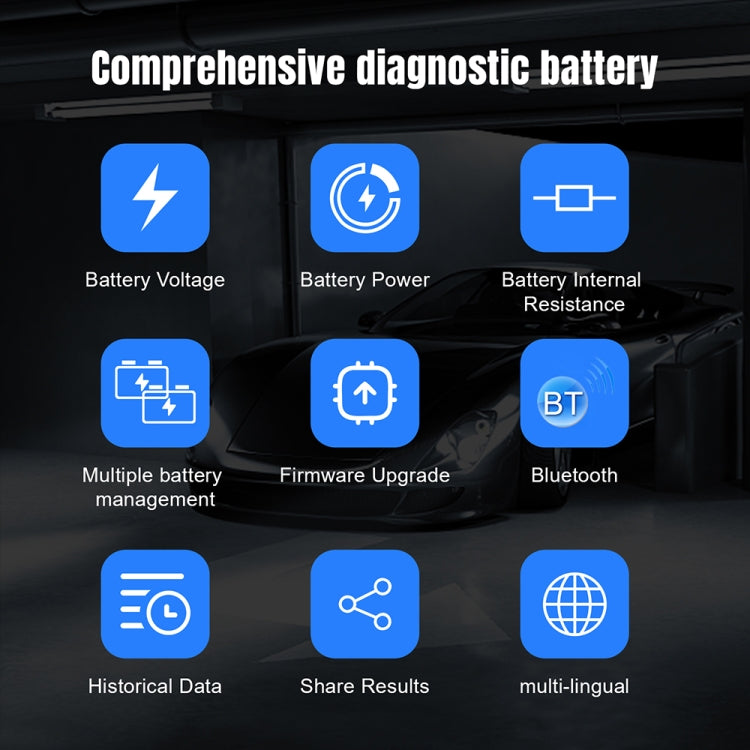 KONNWEI BK200 6V/12V/24V Car Bluetooth Battery Tester(Black) - free shipping - PMC Jewellery - Order now!