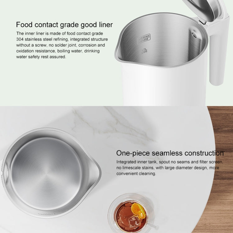 Original Xiaomi Mijia 1.7L 1800W Electric Kettle, AC 220V(White) - free shipping - PMC Jewellery - Order now!
