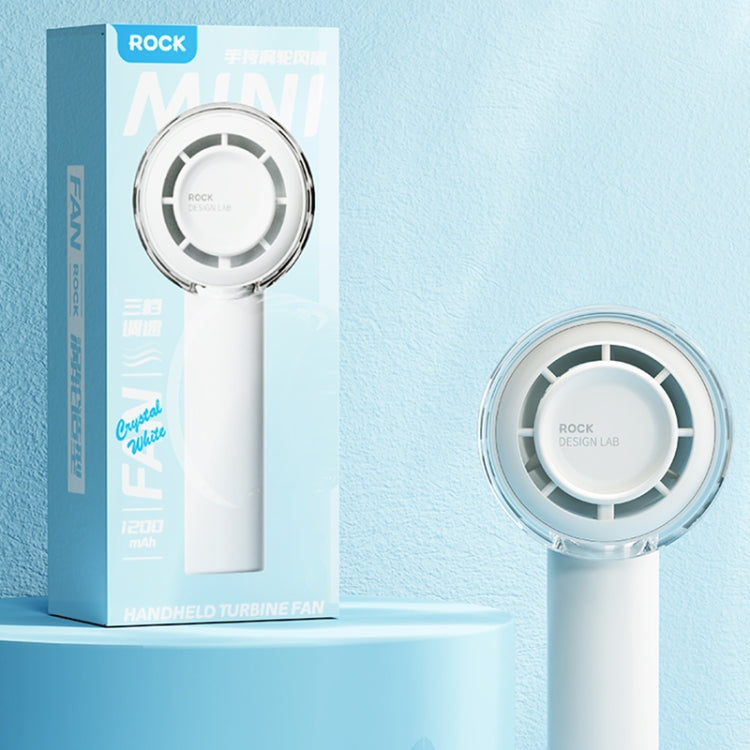 ROCK RST10853 Mini Handheld ElectricTurbo Fan(White) - Electric Fans by ROCK | Online Shopping South Africa | PMC TechLife | Buy Now Pay Later Mobicred