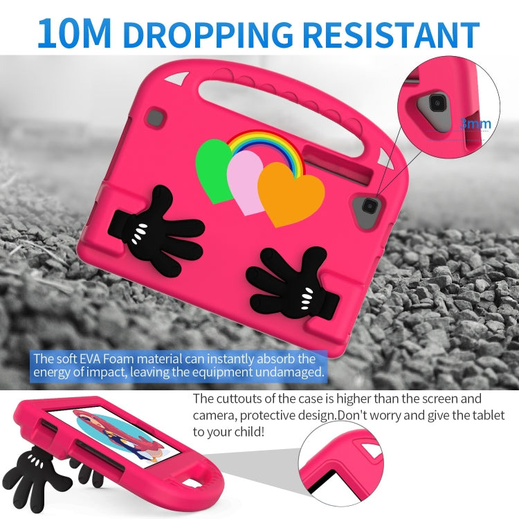 For Lenovo Tab M8 4th Gen Love Small Palm Holder EVA Tablet Case(Rose Red)