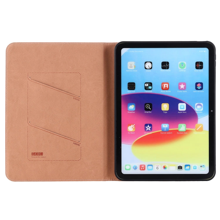 For iPad 2025 / 2022 GEBEI Silk Texture Flip Tablet Leather Case(Rose Gold) - free shipping - PMC Jewellery - Order now!