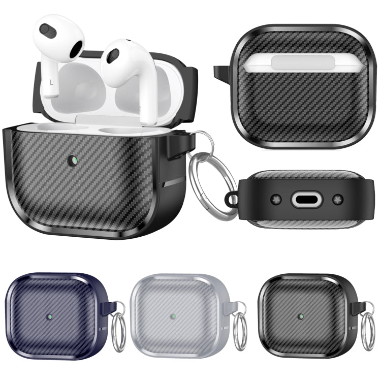 For AirPods 3 Photo Frame Carbon Fiber Series Earphone Case(Dark Grey) - For AirPods 3 by PMC Jewellery | Online Shopping South Africa | PMC Jewellery | Buy Now Pay Later Mobicred