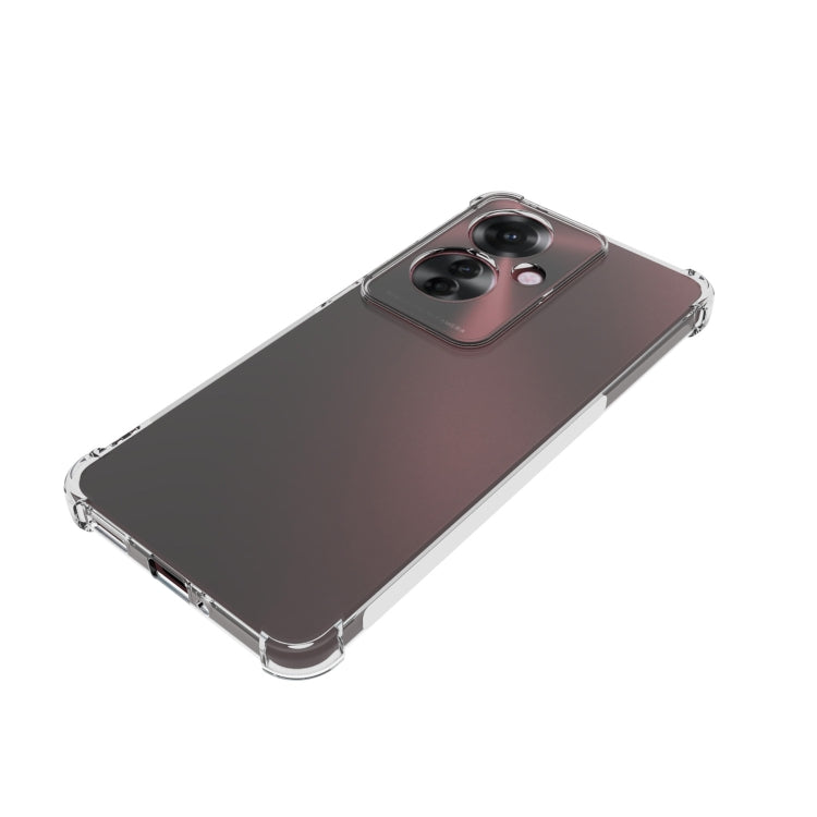 For OPPO Reno11 F 5G Global Shockproof Non-slip Thickening TPU Phone Case(Transparent) - Reno11 F Cases by PMC TechLife | Online Shopping South Africa | PMC TechLife | Buy Now Pay Later Mobicred