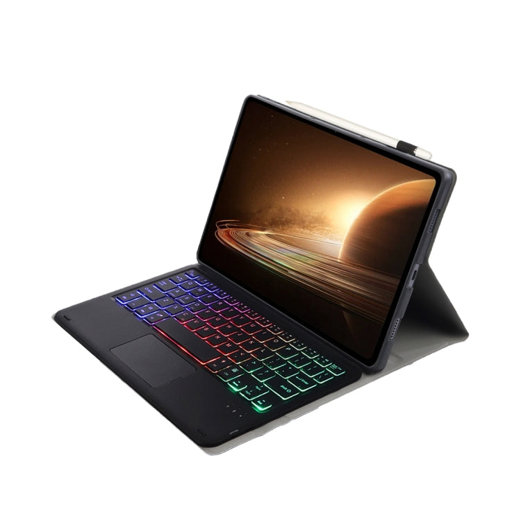 For OPPO Pad 2 11.61 inch 2023 OP13-AS Lambskin Texture Ultra-thin Detachable Backlight Bluetooth Keyboard Leather Case with Touchpad(Black) - Others Keyboard by PMC TechLife | Online Shopping South Africa | PMC TechLife | Buy Now Pay Later Mobicred