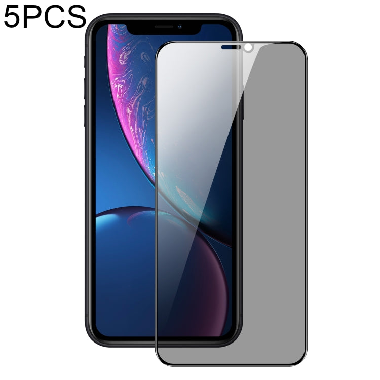 For iPhone XR 5pcs DUX DUCIS 0.33mm 9H High Aluminum Anti-spy HD Tempered Glass Film