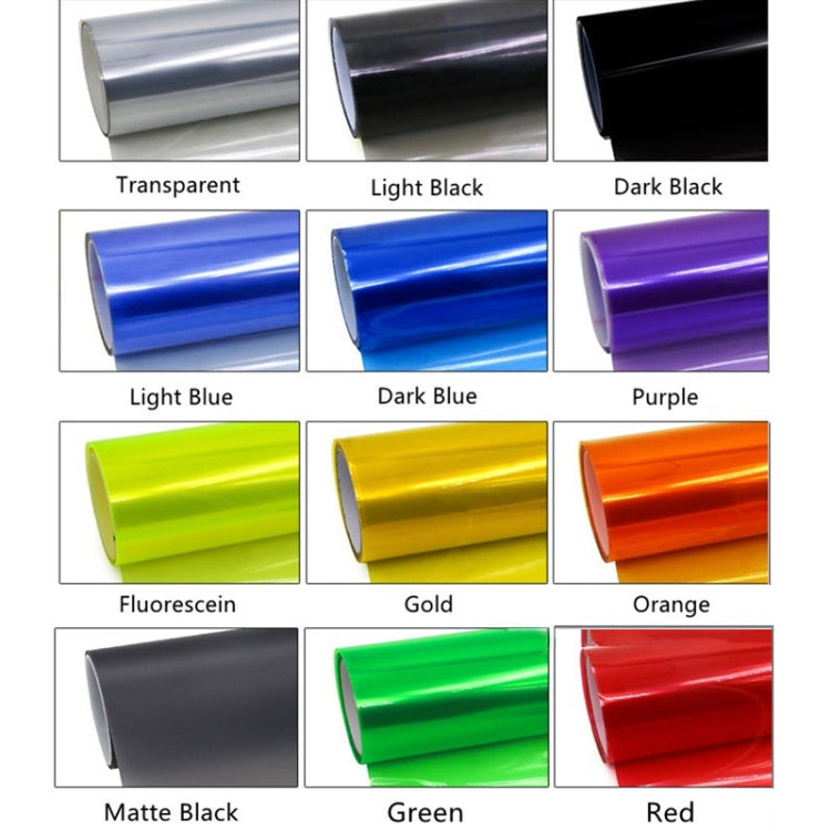 2pcs Car Headlight Protective Film Tail Light Film Motorcycle Fog Light Film, Size:30 x 100cm(Matte Black)