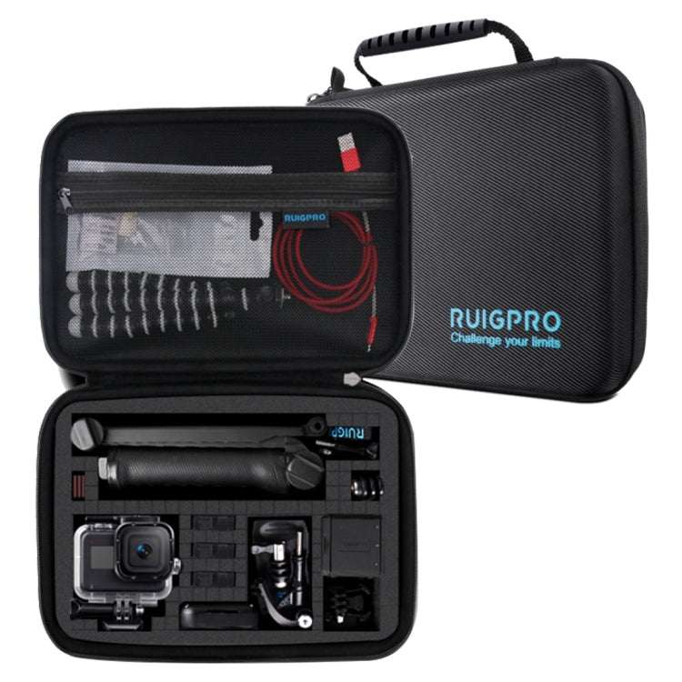 For GoPro HERO8 / 7 / 6 RUIGPRO Shockproof Water-resistant Portable Case Box Size: 28 x 19.7 x 6.8cm