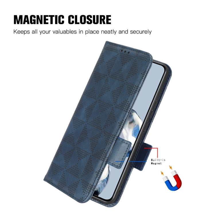 For Blackview A85 Symmetrical Triangle Leather Phone Case(Green)