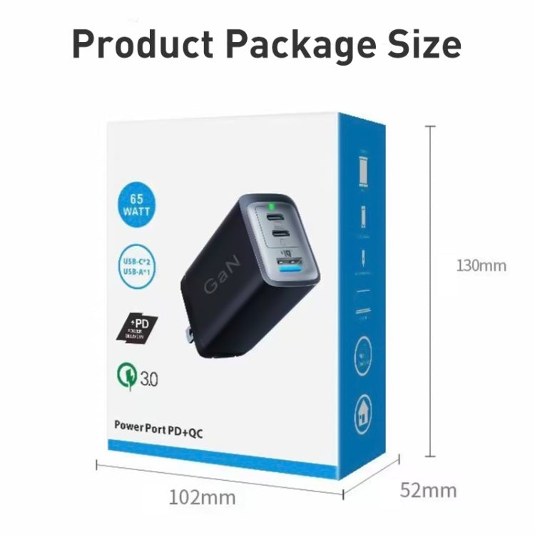 65W Dual PD USB-C / Type-C + USB 3-Port Gan Fast Charging Charger, Plug:UK Plug(Black) - free shipping - PMC Jewellery - Order now!