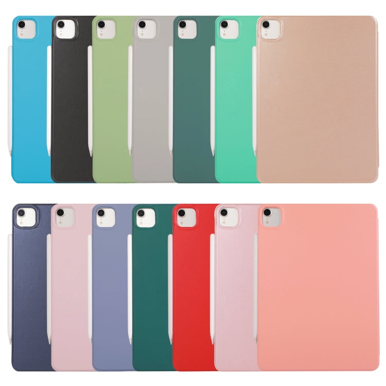 For iPad Air 13 2024 / Pro 12.9 2020 Non-buckle Double-sided Magnetic Flip Leather Tablet Case With Holder & Sleep / Wake-up Function(Dark Blue) - iPad Pro 12.9 (2020) Cases by PMC TechLife | Online Shopping South Africa | PMC TechLife | Buy Now Pay Later Mobicred