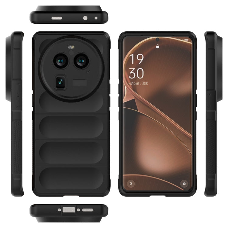 For OPPO Find X6 Pro 5G Magic Shield TPU + Flannel Phone Case(White)