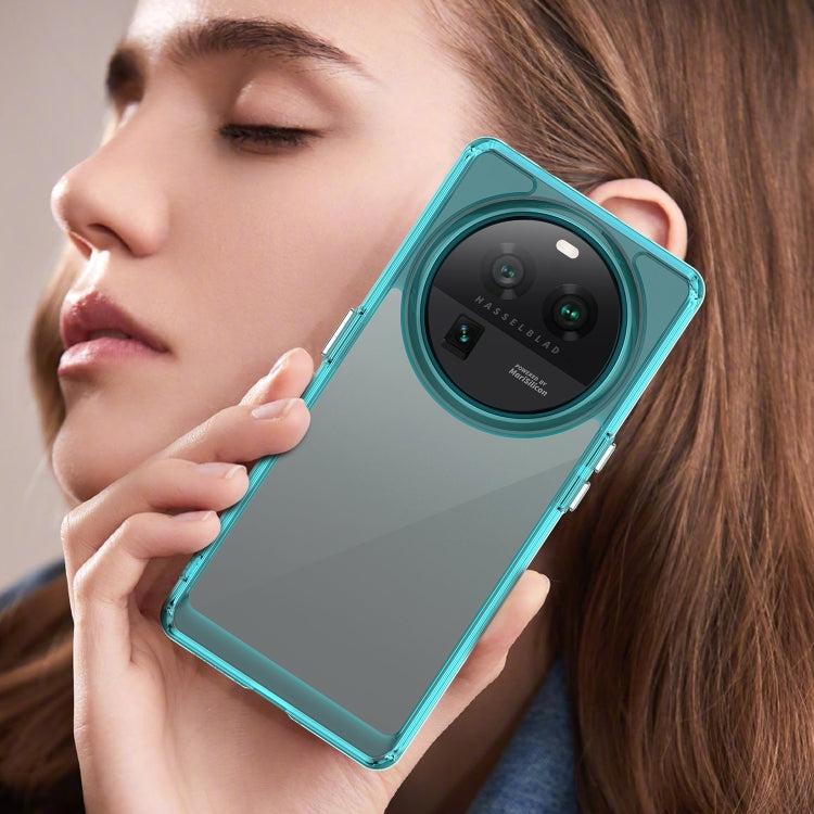 For OPPO Find X6 Pro 5G Colorful Series Acrylic + TPU Phone Case(Transparent Blue)
