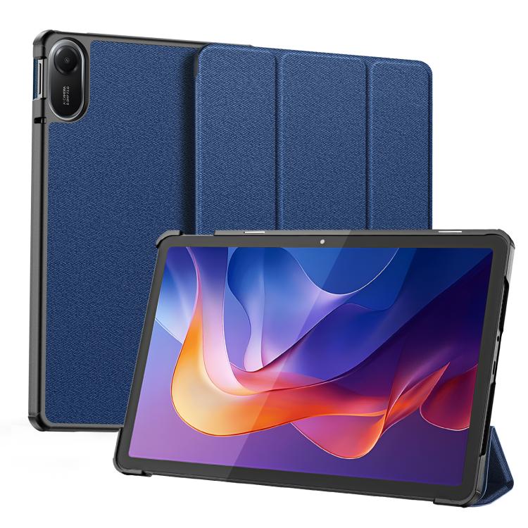 For Xiaomi Redmi Pad 2 DUX DUCIS Domo Series Magnetic Flip Leather Tablet Case(Blue)