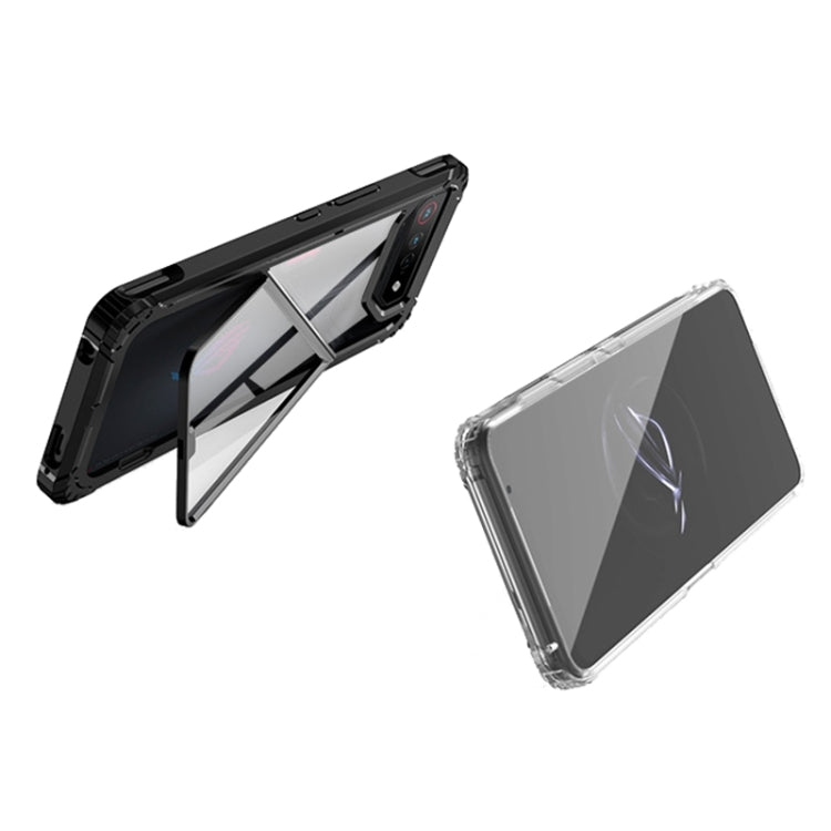 For Asus ROG Phone 7 / 7 Ultimate PC + TPU Shockproof Phone Case with Magnetic Holder(Translucent) - free shipping - PMC Jewellery - Order now!