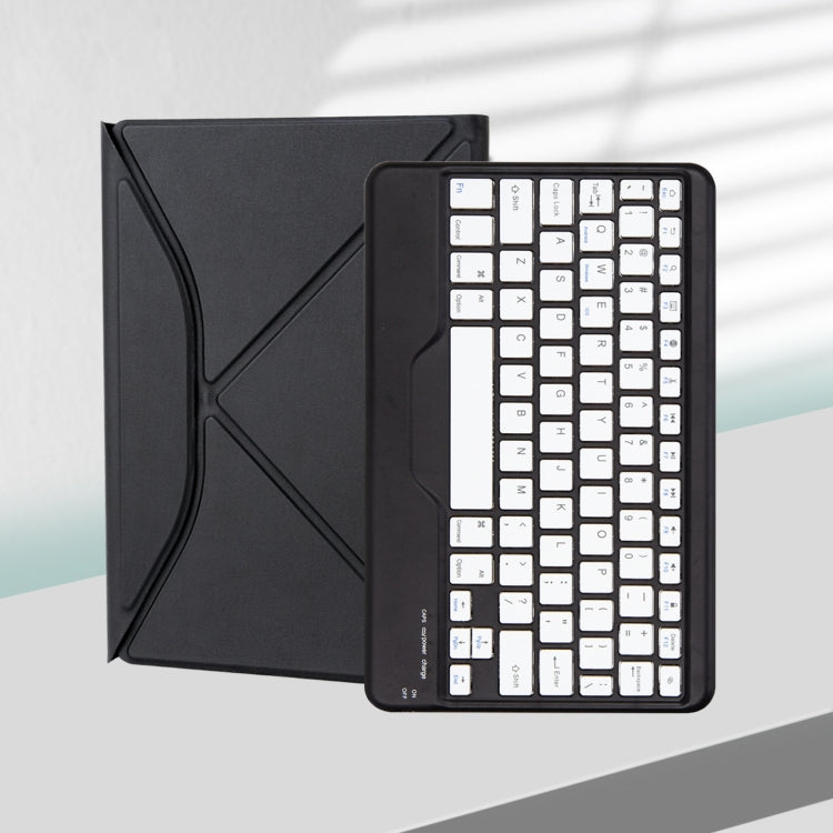 Z10B For iPad 10th Gen 10.9 2022 / 11 2025 Pen Slot Bluetooth Keyboard Leather Tablet Case(Black)