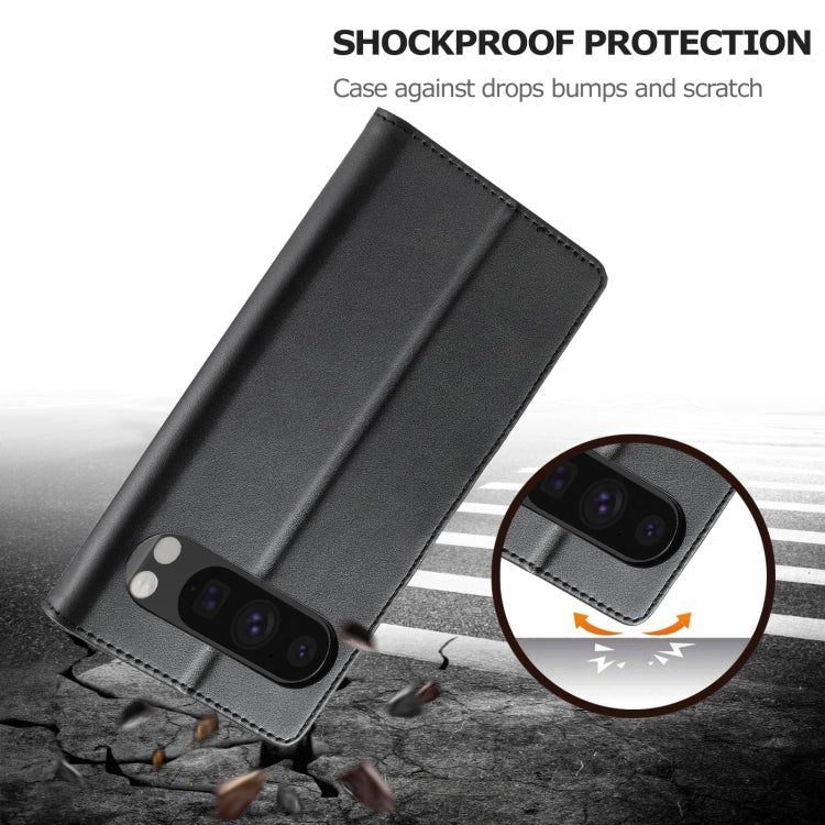 For Google Pixel 9 Pro XL LC.IMEEKE Calf Texture Flip Leather Phone Case(Black) - free shipping - PMC TechLife - Order now!