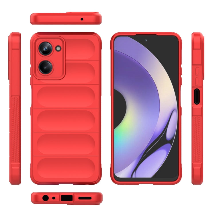 For Realme 10 Pro 5G Magic Shield TPU + Flannel Phone Case(Light Blue)