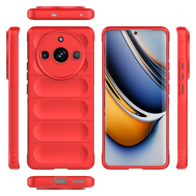 For Realme 11 Pro 5G/11 Pro+ 5G Magic Shield TPU + Flannel Phone Case(White)
