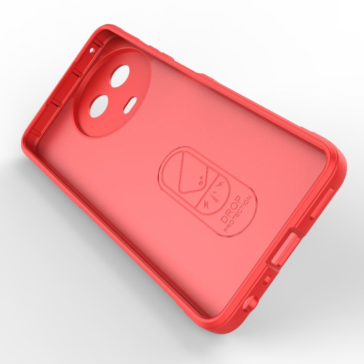 For Realme 11 5G Global Magic Shield TPU + Flannel Phone Case(Red) - Realme Cases by PMC TechLife | Online Shopping South Africa | PMC TechLife | Buy Now Pay Later Mobicred