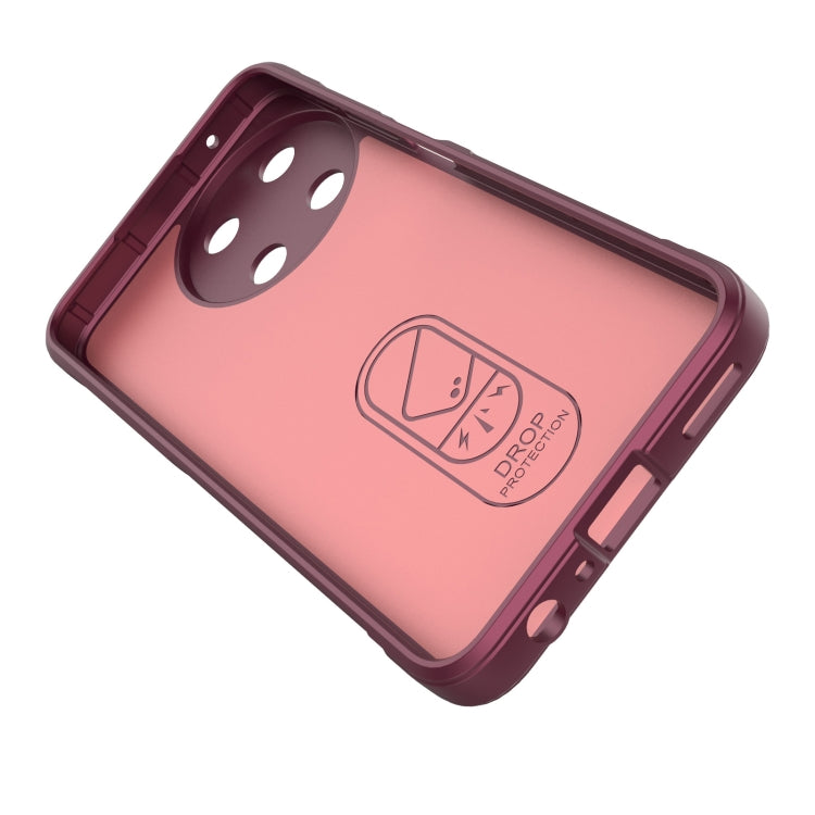 For Realme 11 4G Global Magic Shield TPU + Flannel Phone Case(Red)