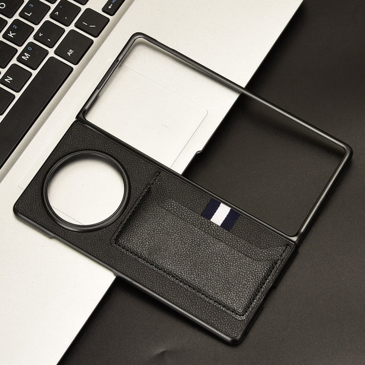 For vivo X Fold3 Litchi Texture Card Slots Back Cover Phone Case(Black) - vivo Cases by PMC TechLife | Online Shopping South Africa | PMC TechLife | Buy Now Pay Later Mobicred