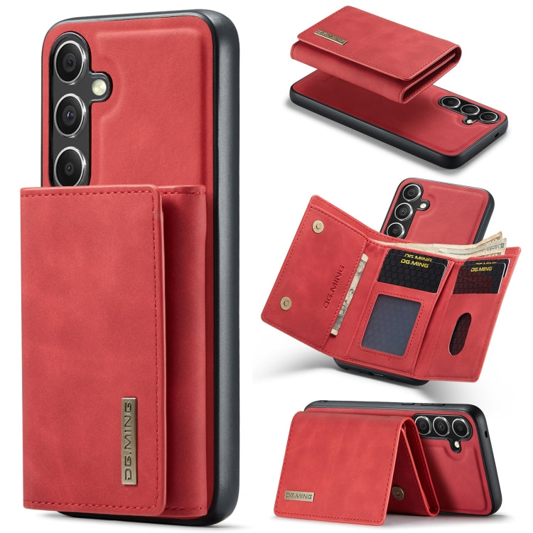 For Samsung Galaxy S24+ 5G DG.MING M1 Series 3-Fold Multi Card Wallet + Magnetic Phone Case(Red)
