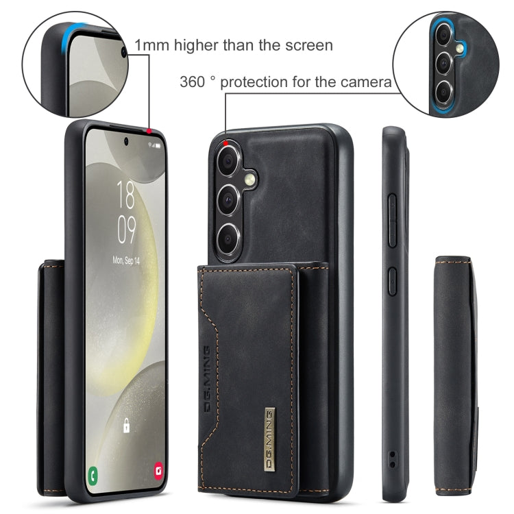 For Samsung Galaxy S24+ 5G DG.MING M2 Series 3-Fold Multi Card Bag + Magnetic Phone Case(Black)