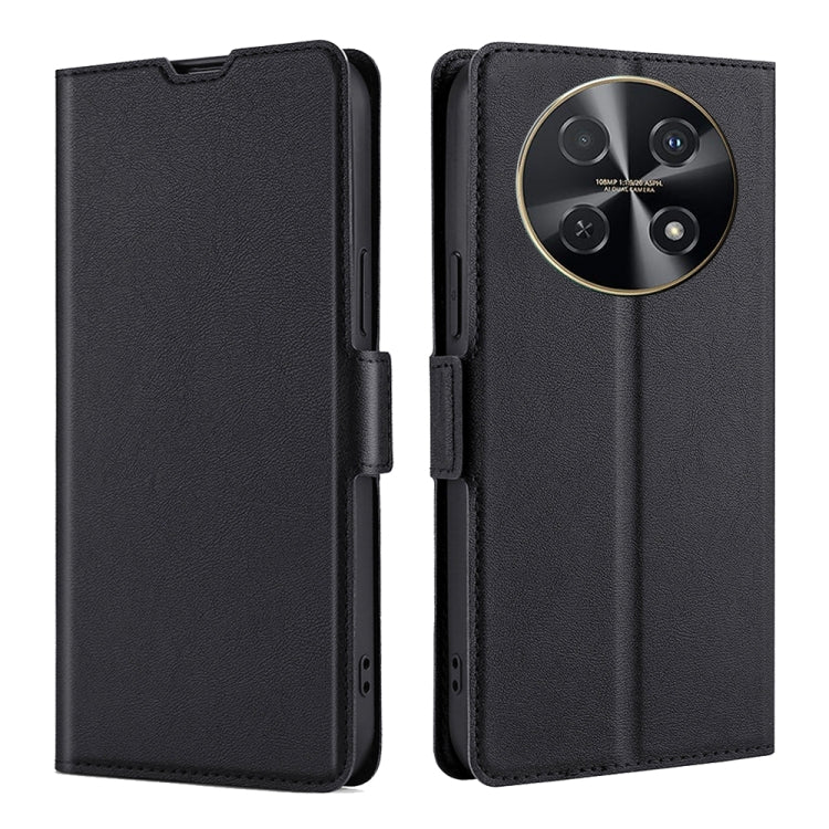 For Huawei nova 12i 4G Ultra-thin Voltage Side Buckle Horizontal Flip Leather Phone Case(Black)
