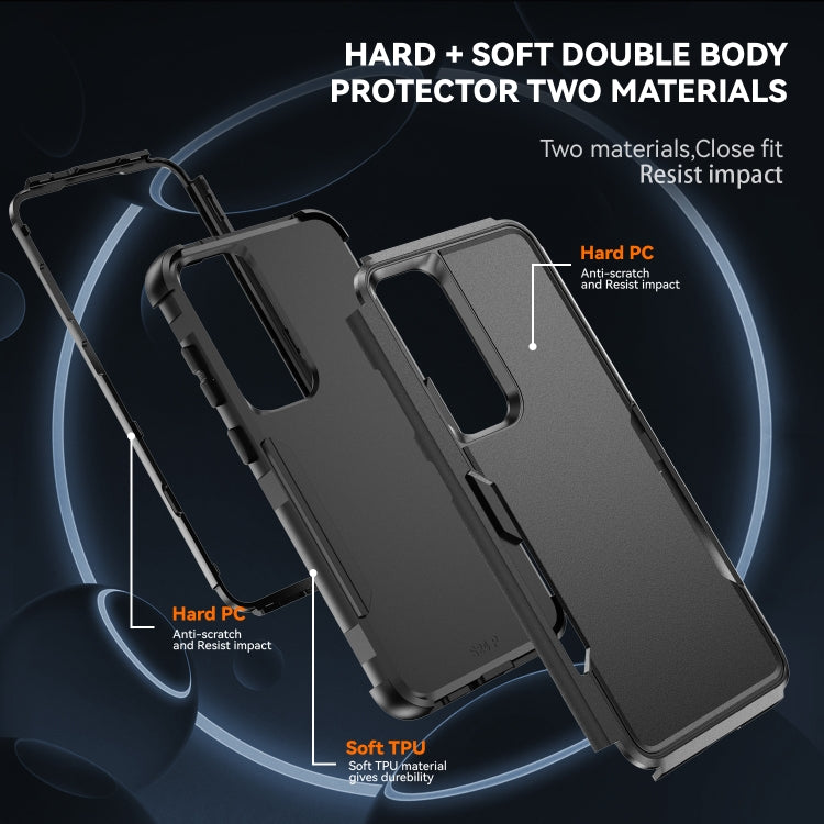 For Samsung Galaxy S24 5G TPU + PC Shockproof Protective Phone Case(Black)