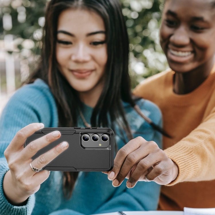 For Samsung Galaxy S24 5G TPU + PC Shockproof Protective Phone Case(Black) - Galaxy S24 5G Cases by PMC TechLife | Online Shopping South Africa | PMC TechLife