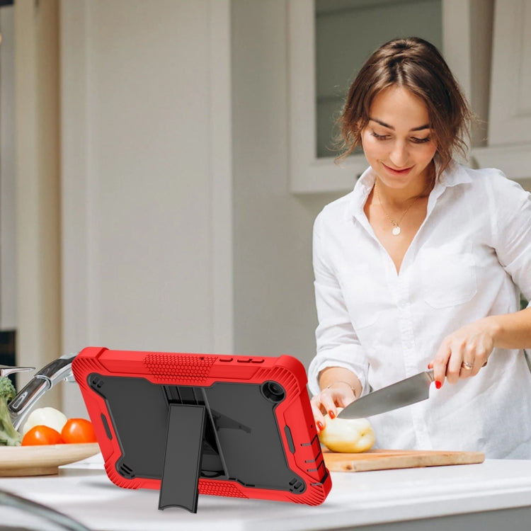 For TCL Tab 8 LE Shockproof Silicone Hybrid PC Tablet Case with Holder(Black + Red) - Others by PMC TechLife | Online Shopping South Africa | PMC TechLife | Buy Now Pay Later Mobicred